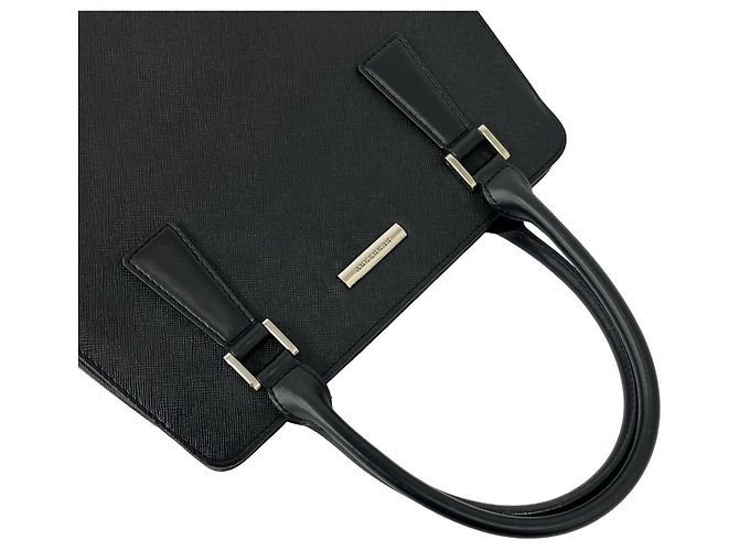 Mini bolso tote de piel Burberry Nova Check Pattern Negro - vista 4