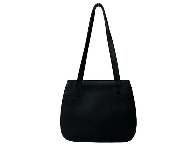 Céline Borsa Tote in pelle Celine Vintage con logo circolare Nero - vista 3