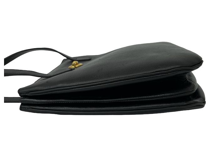 Céline Borsa Tote in pelle Celine Vintage con logo circolare Nero - vista 5