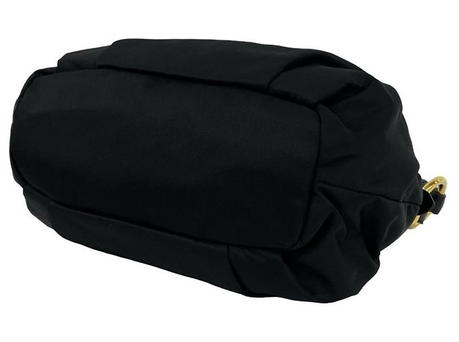 Ribbon Borsa Prada in nylon Tessuto Pocono e pelle Nero - vista 8