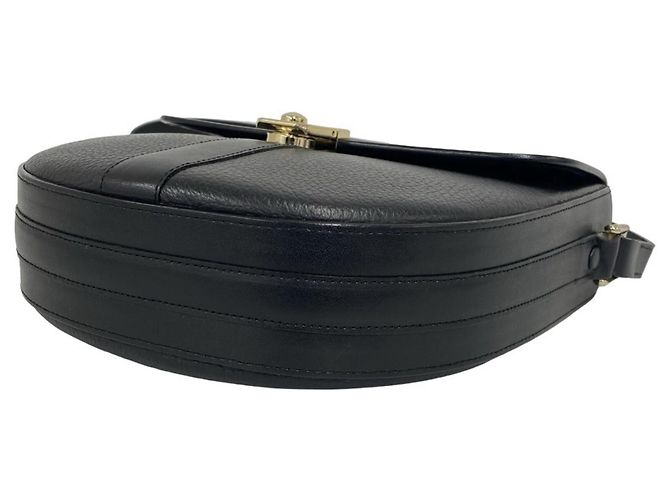 Burberry Schultertasche Pouch aus schwarzem Leder - Ansicht 8