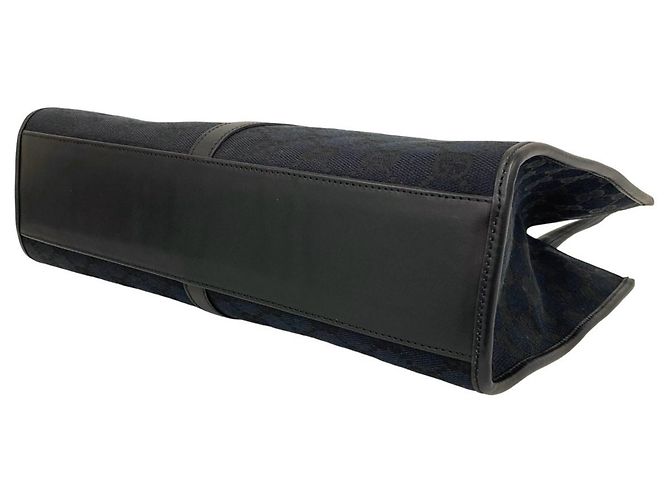 GUCCI Jackie Handtasche schwarz Leder und Canvas - Ansicht 8