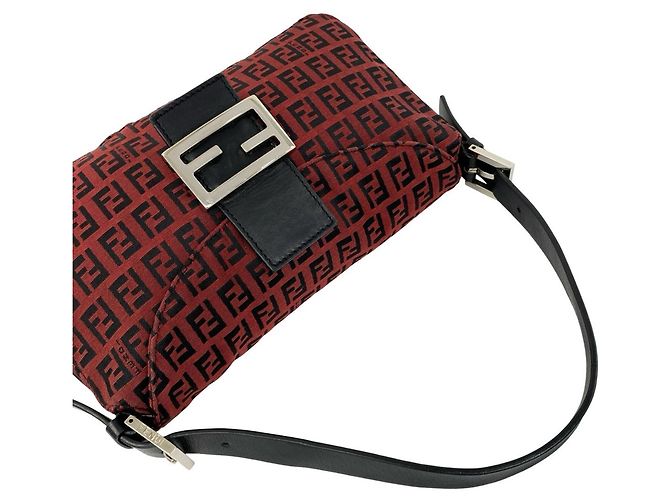 FENDI Vintage Schultertasche mit Zucchino FF-Muster - Ansicht 4