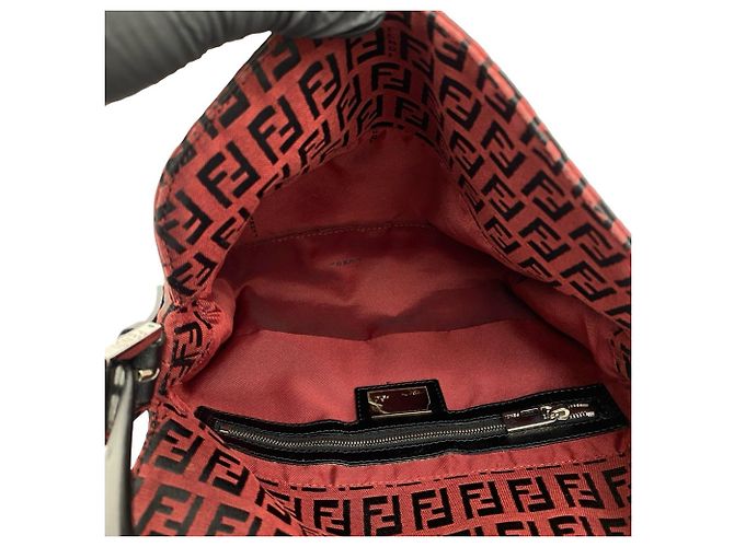 FENDI Vintage Schultertasche mit Zucchino FF-Muster - Ansicht 9