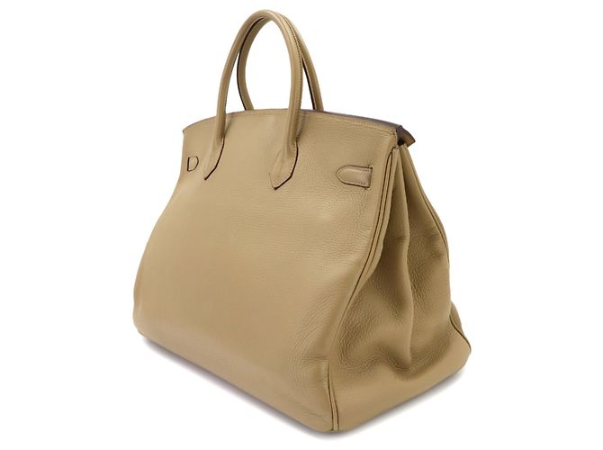 Hermès Borsa Hermes Birkin 40 Beige - vista 4