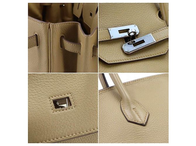 Hermès Borsa Hermes Birkin 40 Beige - vista 9