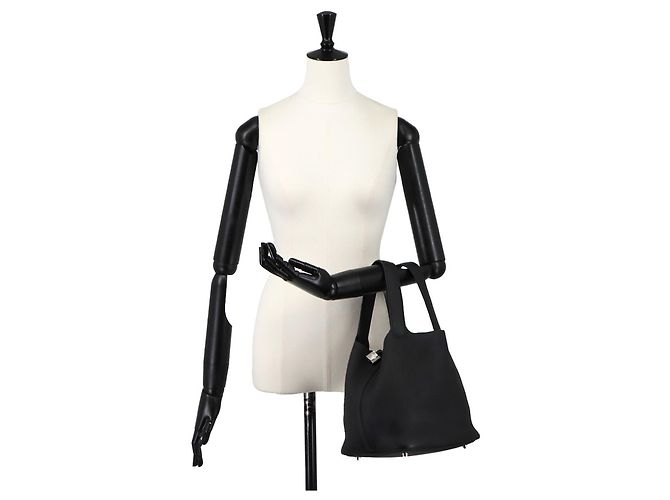 Hermès Borsa Piko Hermes Picotin Lock 22 MM Nero - vista 10
