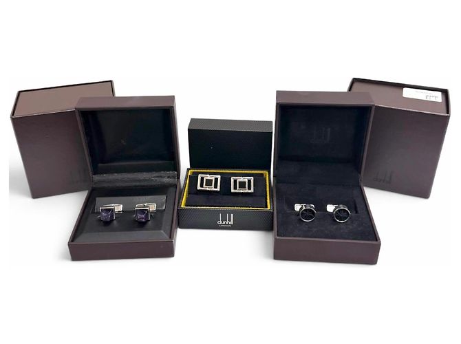 Alfred Dunhill Gemelli Dunhill 925 Amethyst Square Circle Argento - vista 2
