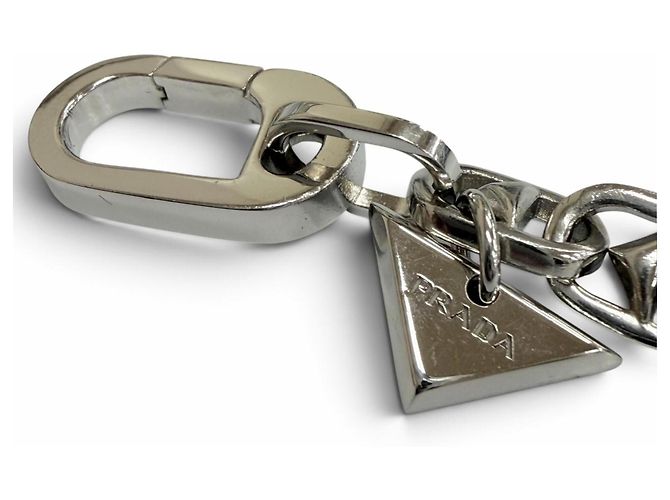 Bracciale a catena Prada 2JB521 con ciondolo triangolo Argento - vista 5