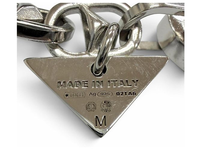 Bracciale a catena Prada 2JB521 con ciondolo triangolo Argento - vista 6