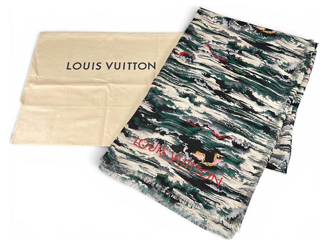 Stola in seta e cashmere multicolore Louis Vuitton - vista 2