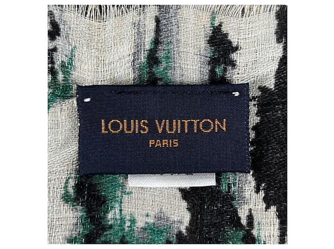 Stola in seta e cashmere multicolore Louis Vuitton - vista 7