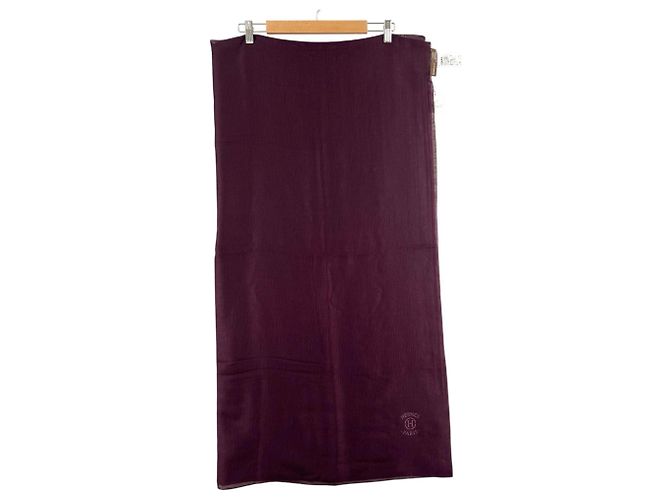 Hermès Stole en cachemire et soie violette Hermes - vue 2
