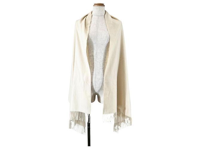 Hermès Hermes Kaschmir-Stola in Ivory Roh - Ansicht 3