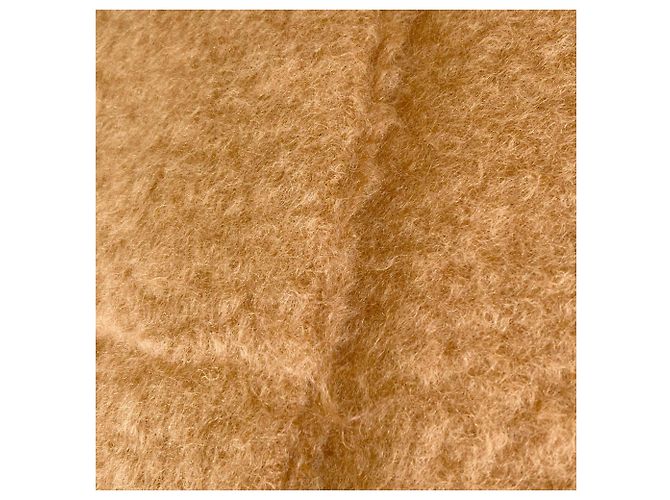 Loewe Mohair-Wollstola mit Anagram-Lederpatch und Fransen Braun - Ansicht 3