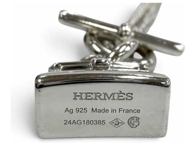 Hermès Collana Amulette Hermes AG925 con pendente Kelly Argento - vista 7