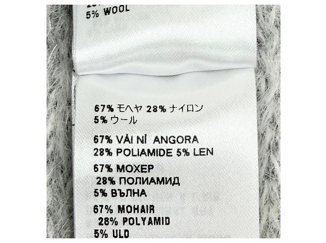 Miu Miu Stola/Schal aus Mohair-Wollmischung Braun Weiß - Ansicht 8