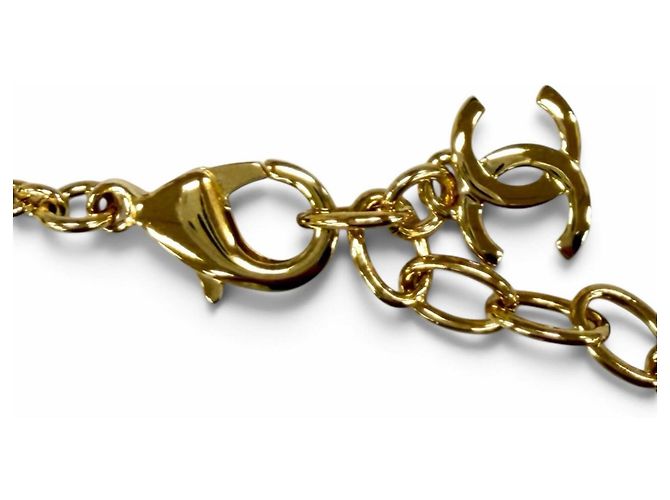 Chanel I26P Coco Mark Heart Anhänger Halskette Schwarz Golden - Ansicht 7