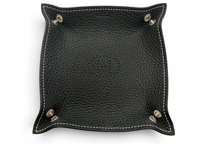Hermès HERMES Videpoche Mini Leather Tray Nero - vista 4
