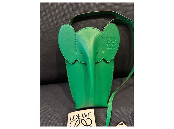 Borsa Loewe Elephant Pocket Verde Jungle - vista 3