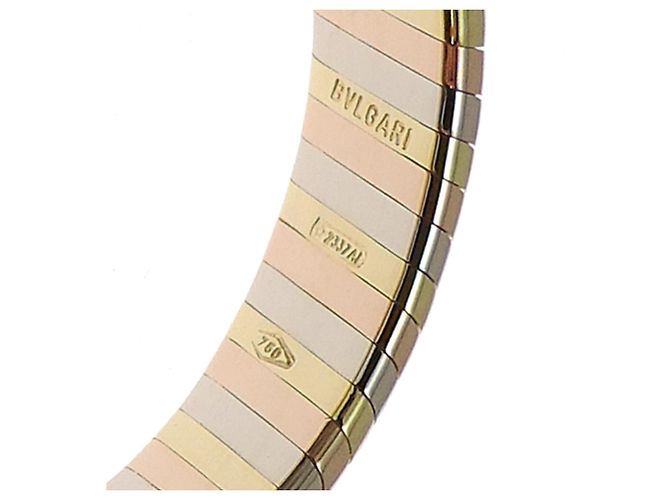 Bulgari Anello Tubogas da uomo Bvlgari 750 tricolore - vista 5