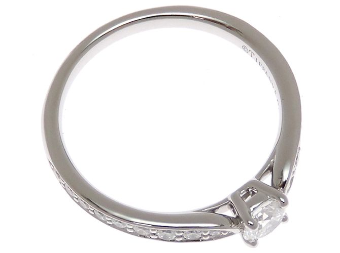 Autre Marque Tiffany & Co. Pt950 0.21ct Diamond Harmony Women's Ring - view 3