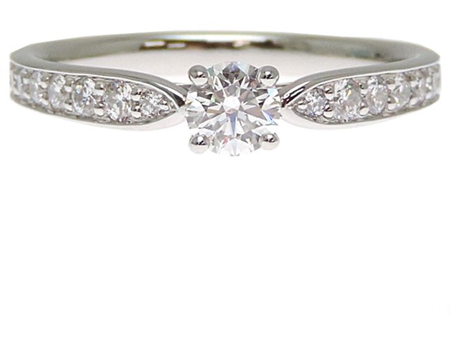 Autre Marque Tiffany & Co. Pt950 0.21ct Diamond Harmony Women's Ring - view 4