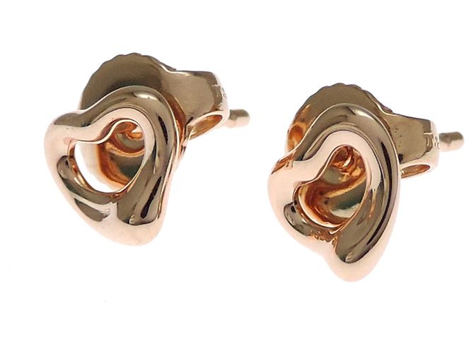 Autre Marque Orecchini a lobo Tiffany & Co. in oro rosa 18K Open Heart - vista 2