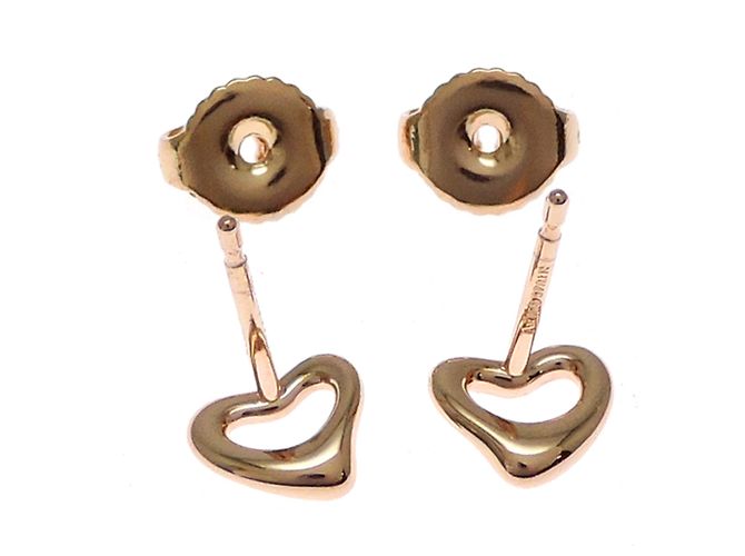 Autre Marque Orecchini a lobo Tiffany & Co. in oro rosa 18K Open Heart - vista 4
