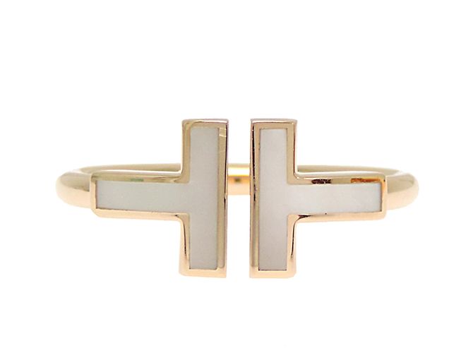 Autre Marque Anello da donna Tiffany & Co. 750PG T-Wire in madreperla - vista 4