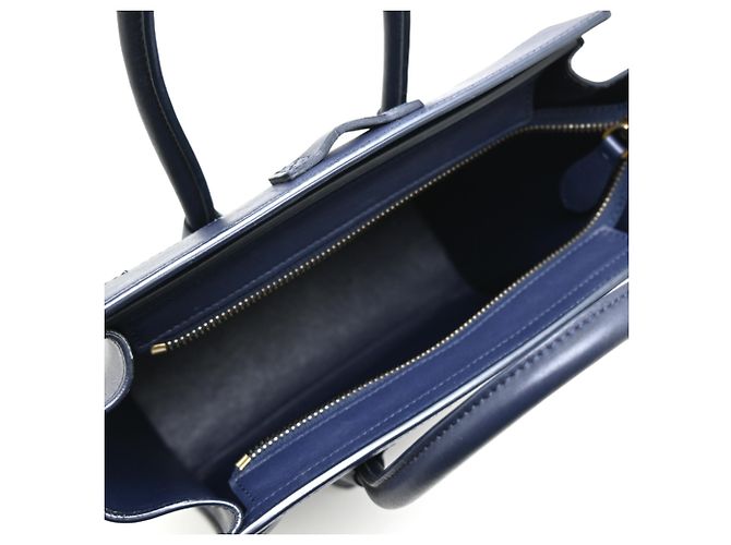 Céline Borsa a mano Celine Luggage Nano Shopper da donna Blu navy - vista 6
