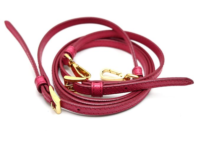 Borsa a tracolla in pelle Saffiano da donna Prada Rosa - vista 10
