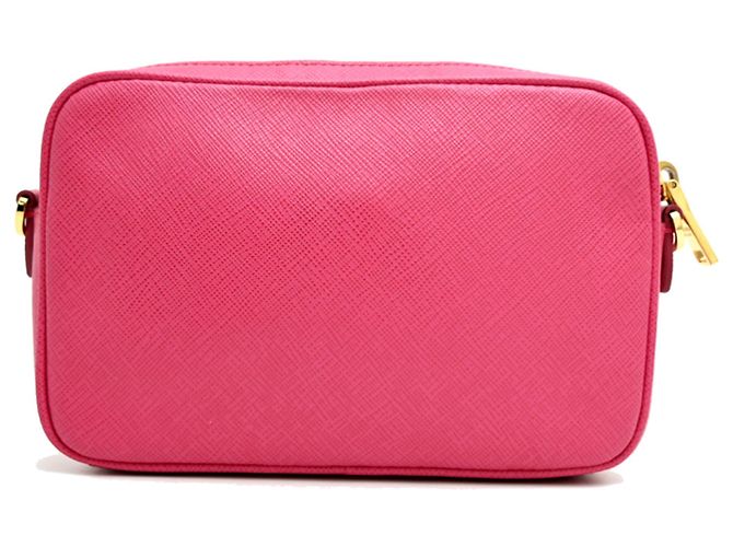 Borsa a tracolla in pelle Saffiano da donna Prada Rosa - vista 2