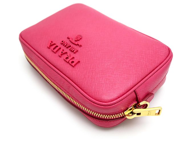 Borsa a tracolla in pelle Saffiano da donna Prada Rosa - vista 3