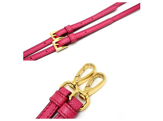 Borsa a tracolla in pelle Saffiano da donna Prada Rosa - vista 5