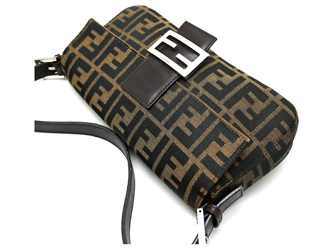 Borsa Fendi Mamma Bucket con motivo Zucca Marrone - vista 3