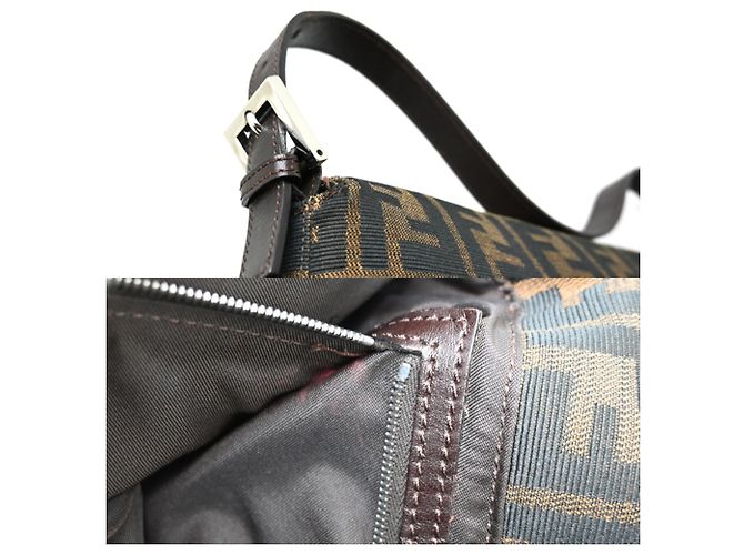 Borsa Fendi Mamma Bucket con motivo Zucca Marrone - vista 8