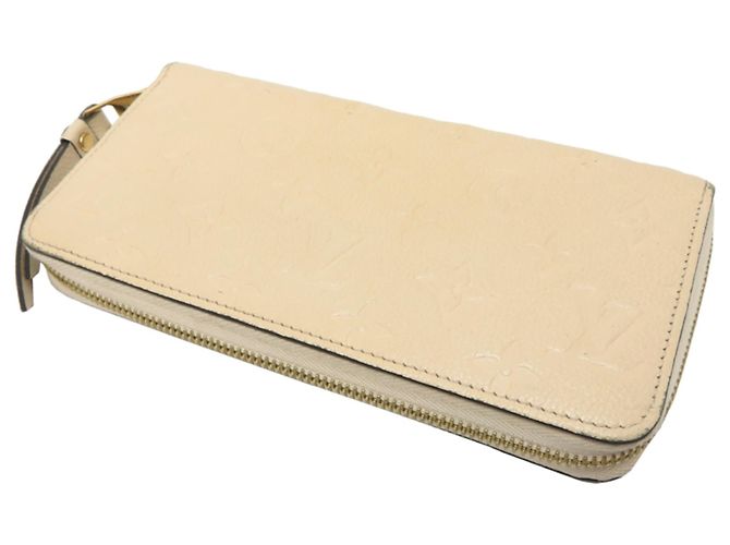 Portefeuille Zippy Louis Vuitton en Cream Écru - vue 4