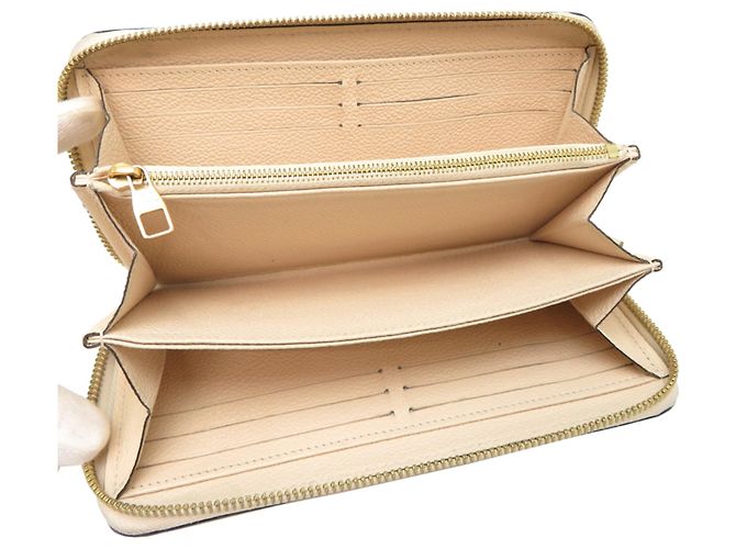 Portefeuille Zippy Louis Vuitton en Cream Écru - vue 5