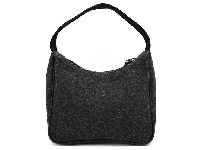 Prada Sport Handtasche aus Wolle in Grau Braun - Ansicht 2