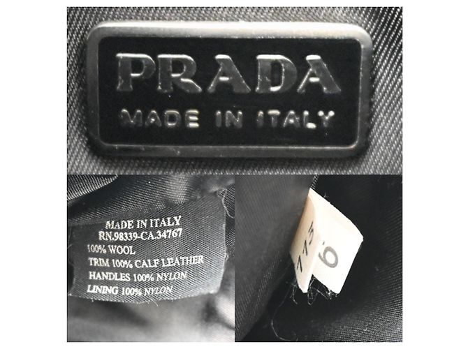 Prada Sport Handtasche aus Wolle in Grau Braun - Ansicht 8