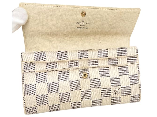 Louis Vuitton Portefeuille Sarah Portafoglio Lungo da Donna Bianco - vista 5
