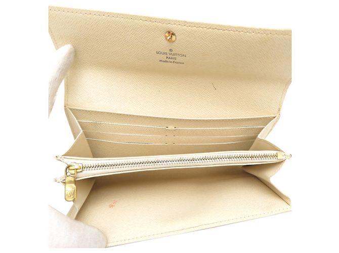Louis Vuitton Portefeuille Sarah Portafoglio Lungo da Donna Bianco - vista 6