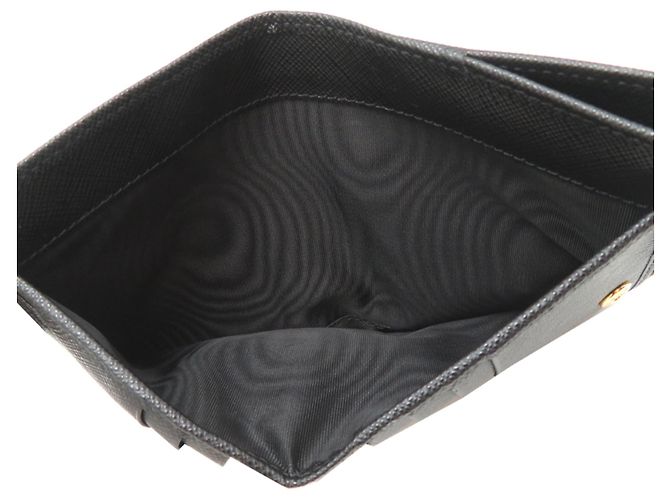 Saffiano Cartera bi-fold de Prada para mujer Negro - vista 6