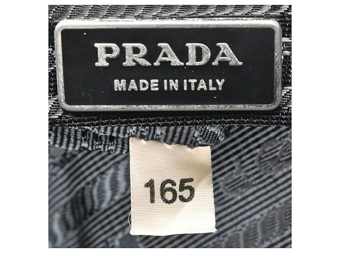 Borsa Tote Prada in nylon e pelle nera Nero - vista 8
