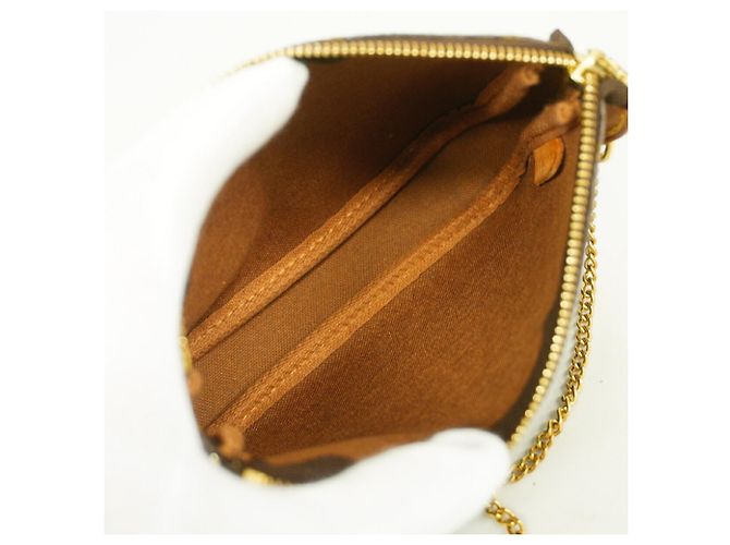 Louis Vuitton Monogram Mini Pochette Accessoires Marrone - vista 4