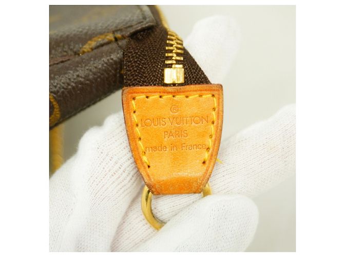 Louis Vuitton Monogram Mini Pochette Accessoires Marrone - vista 5