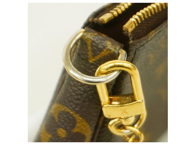 Louis Vuitton Monogram Mini Pochette Accessoires Marrone - vista 6
