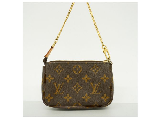 Louis Vuitton Monogram Mini Pochette Accessoires Marrone - vista 7