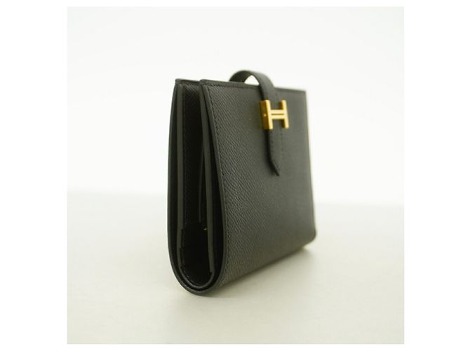 Hermès Cartera Hermes Bearn Compact Negro - vista 2